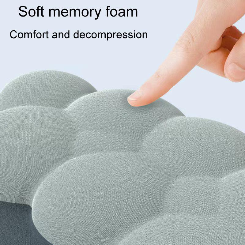 3 Piece Cloudy Gradient Memory Foam Wrist & Mouse Pad Set Blue+Gray - Model 3