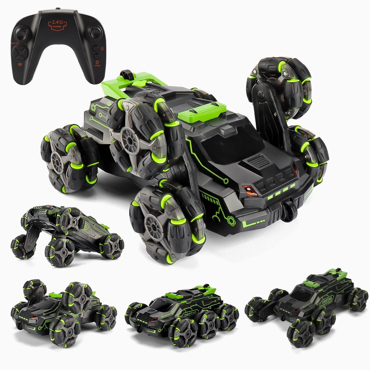 360-degree Swing Arm Stunt Car with 2.4g Six-wheel Drift Spray