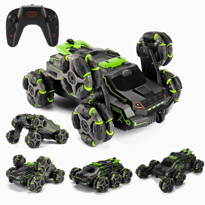 360-degree Swing Arm Stunt Car with 2.4g Six-wheel Drift Spray