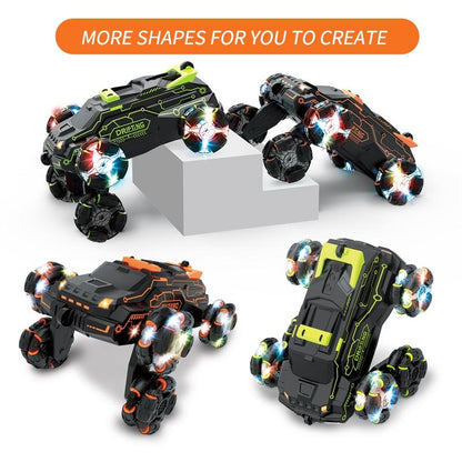 360-degree Swing Arm Stunt Car with 2.4g Six-wheel Drift Spray