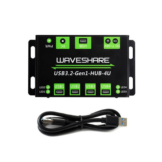 4-Port Usb 3.2 Hub With Metal Case