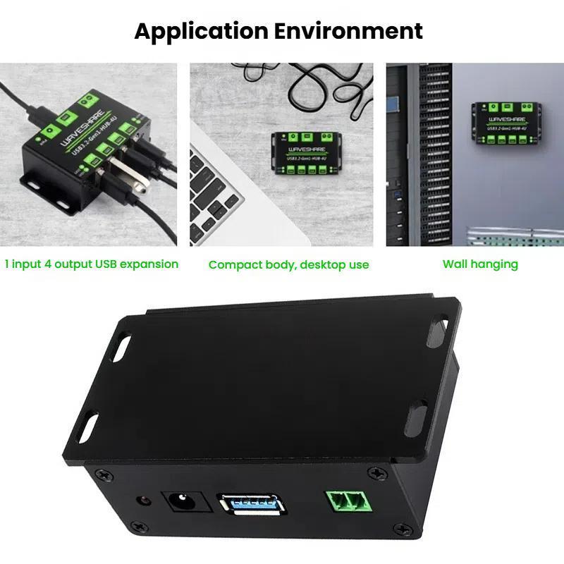 4-Port Usb 3.2 Hub With Metal Case
