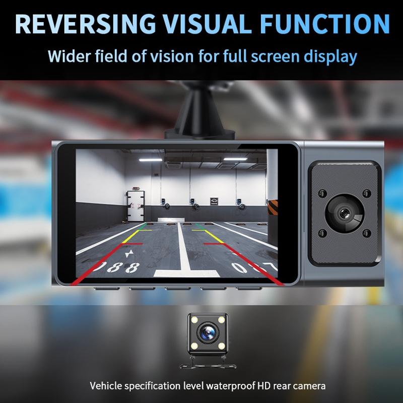 3-in-1 Car Dash Cam with Wifi 1080p Night Vision 3 Ips Screen 32gb - 32G
