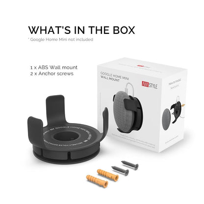 Smart Speaker Wall Bracket for Amazon Echo Dot 3 - Black by Ahastyle - For Google Home Mini Black