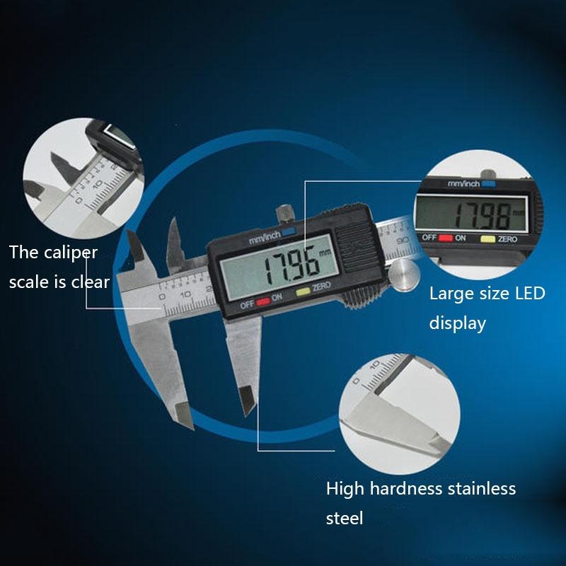 Stainless Steel Digital Vernier Caliper - 0-200mm
