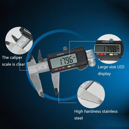 Stainless Steel Digital Vernier Caliper - 0-200mm