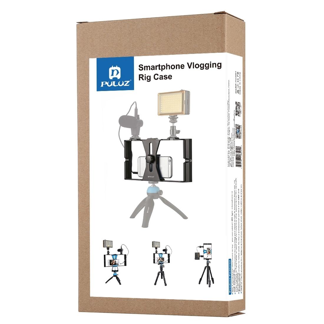 Vlogging Live Broadcast Led Selfie Light Kit With Tripod Head - Blue