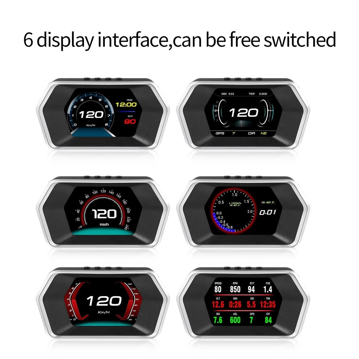 Car Hud Head Up Display Gps Speed Meter Obd2 Fault Code Eliminator