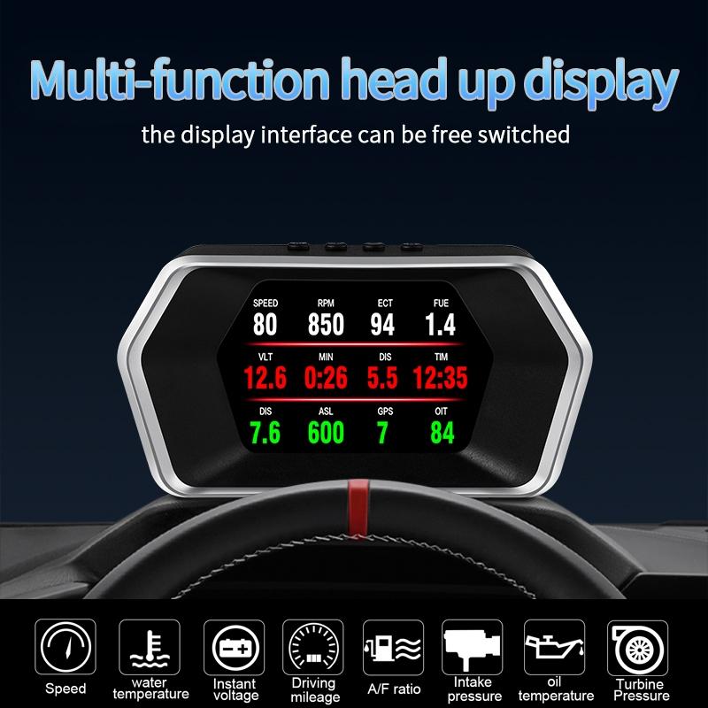 Car Hud Head Up Display Gps Speed Meter Obd2 Fault Code Eliminator