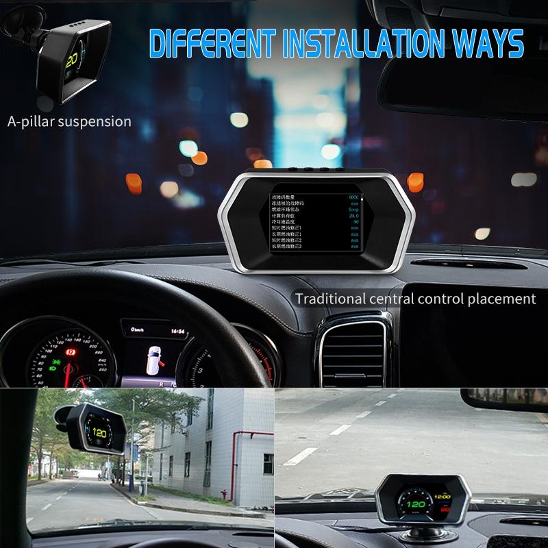 Car Hud Head Up Display Gps Speed Meter Obd2 Fault Code Eliminator