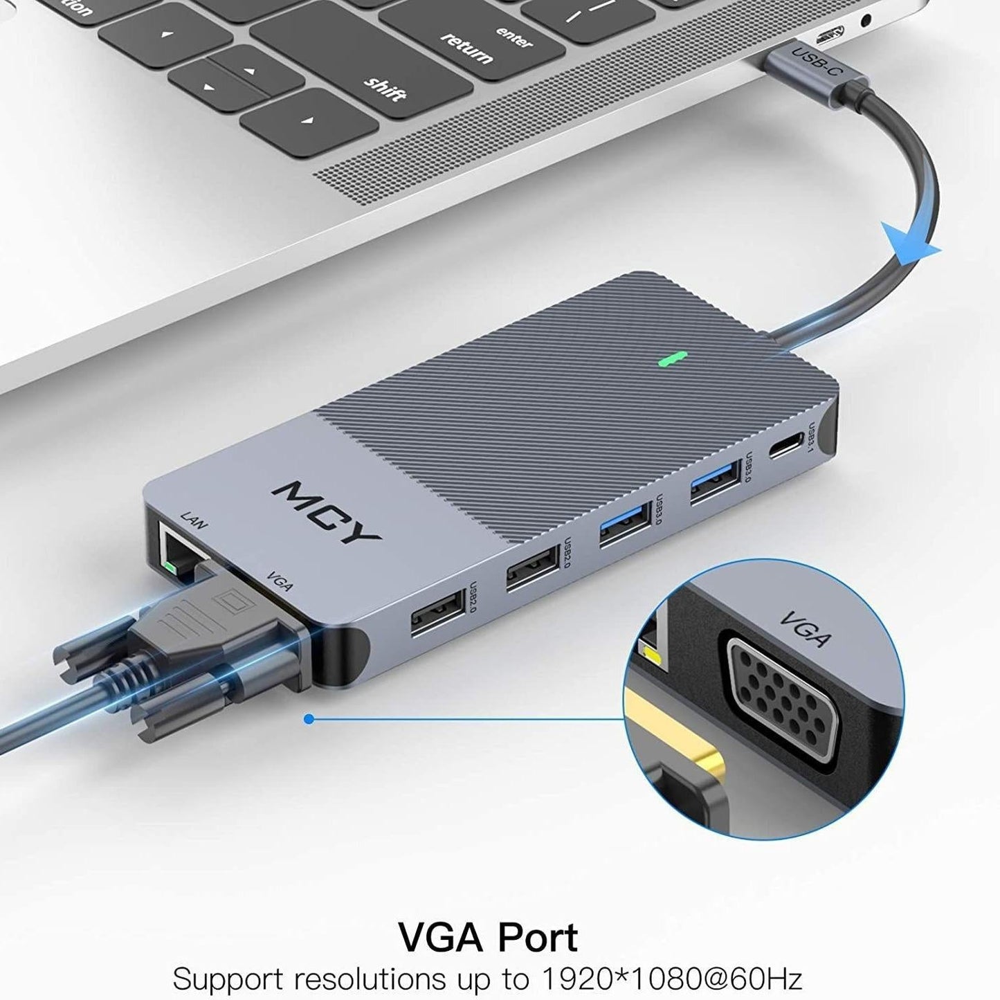 12-In-1 Usb-C Hub Triple Monitor Support 4K Hdmi 85W Pd