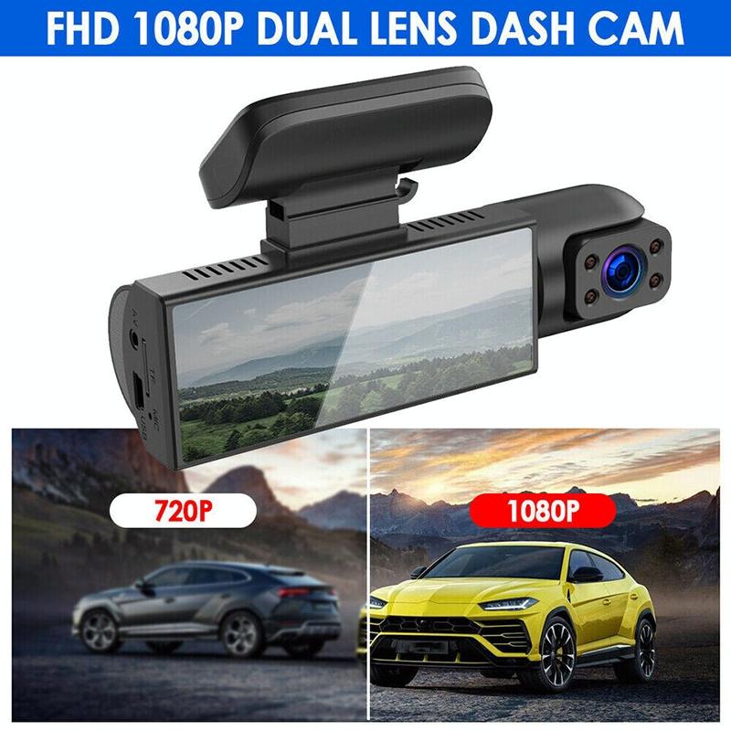 1080p Hd Dual Lens Night Vision Driving Recorder - 3.16 Inch