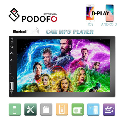 7 Inch Car Mp5 Player W / Fm Tf Bluetooth & Remote - Fits Most Vehicles