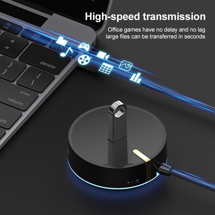 4-Port Usb 2.0 Circular Splitter Hub