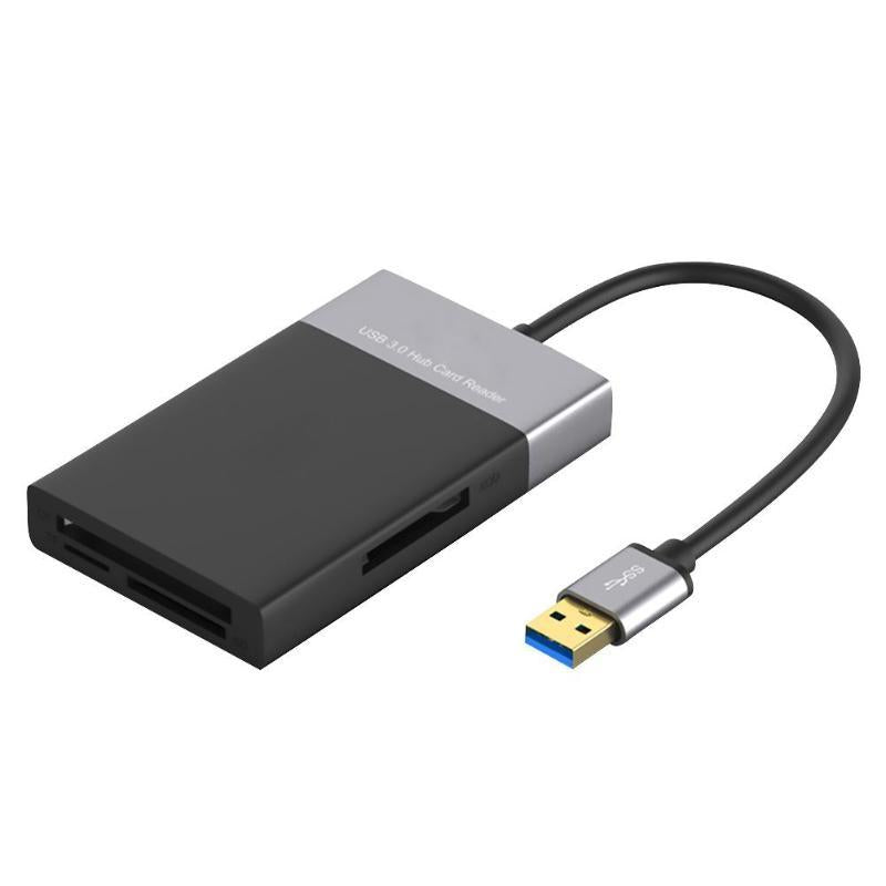 6-In-1 Usb3.0 Hub Adapter 2X Usb3.0 + Cf / Tf / Sd / Xqd Cards
