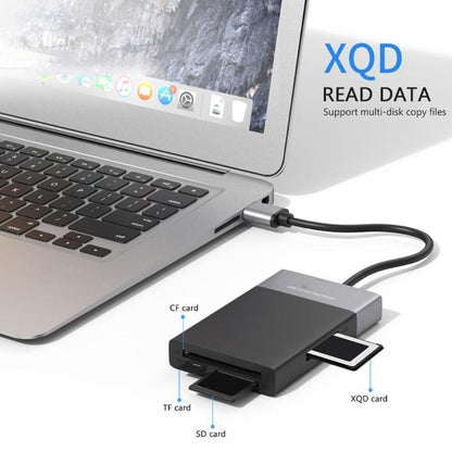 6-In-1 Usb3.0 Hub Adapter 2X Usb3.0 + Cf / Tf / Sd / Xqd Cards
