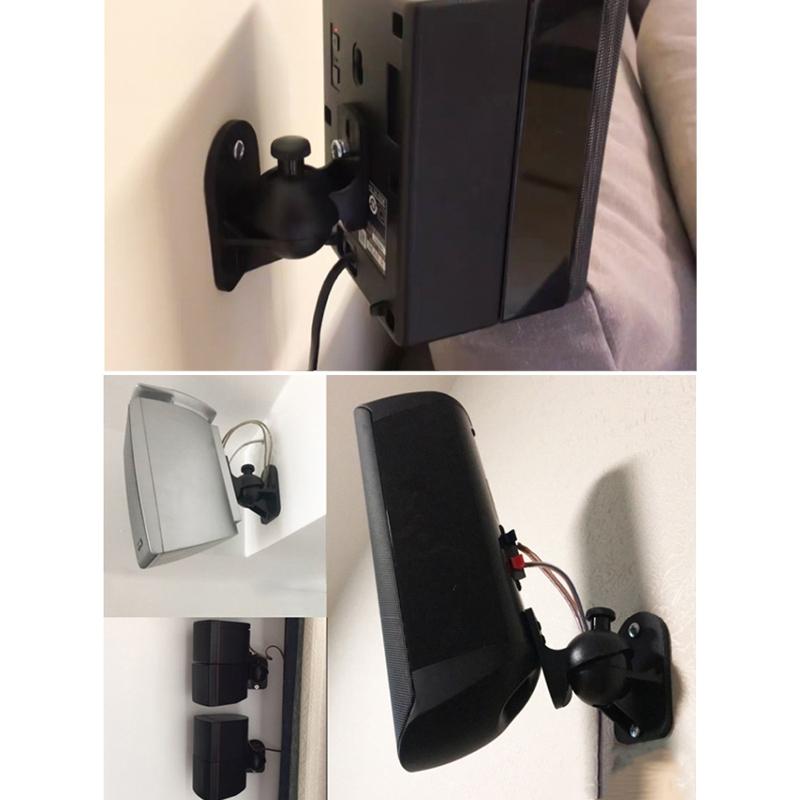 Rotatable 45 Degree Speaker Wall Mount Brackets for Surround Sound - Pair