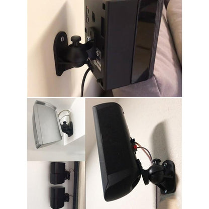 Rotatable 45 Degree Speaker Wall Mount Brackets for Surround Sound - Pair