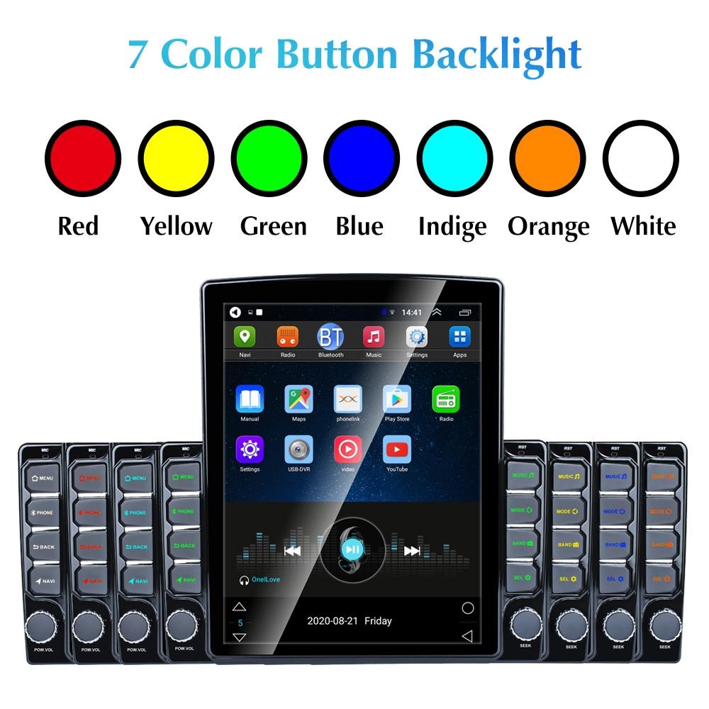 9.7 Inch Vertical Screen Car Android Mp5 Player - Phone Link Gps Fm Steering Wheel Control