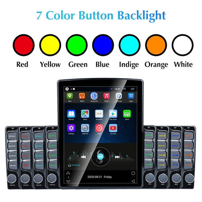 9.7 Inch Vertical Screen Car Android Mp5 Player - Phone Link Gps Fm Steering Wheel Control