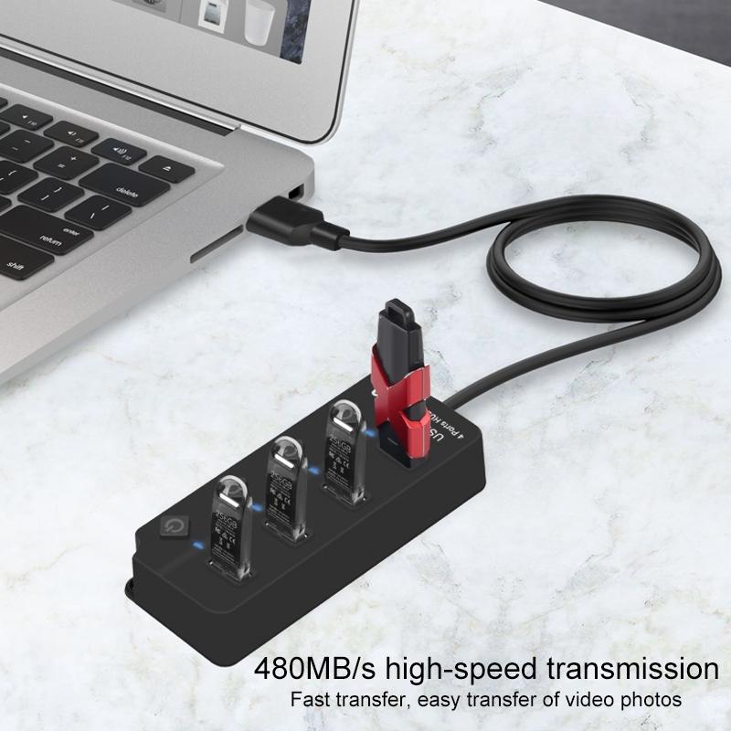 Usb 3.0 To 4 Usb 2.0 Splitter With Independent Switch