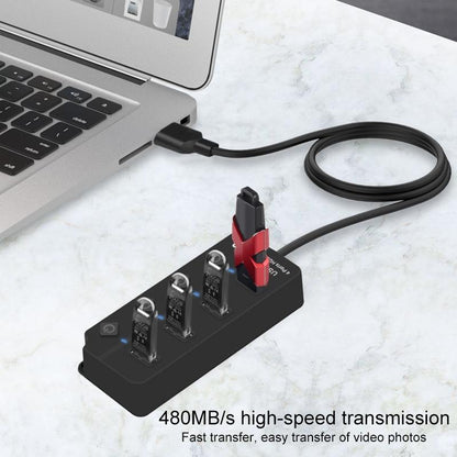 Usb 3.0 To 4 Usb 2.0 Splitter With Independent Switch