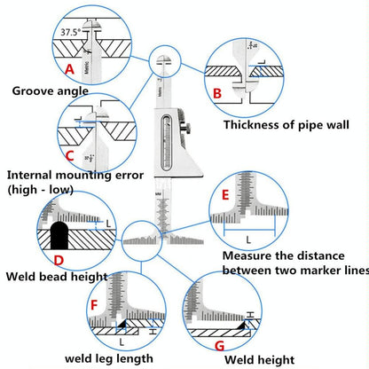 Weld Seam Welding Gauge - Wrong Side Ruler