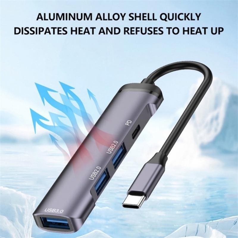 Aluminum Multi-Port Usb-C Adapter Hub