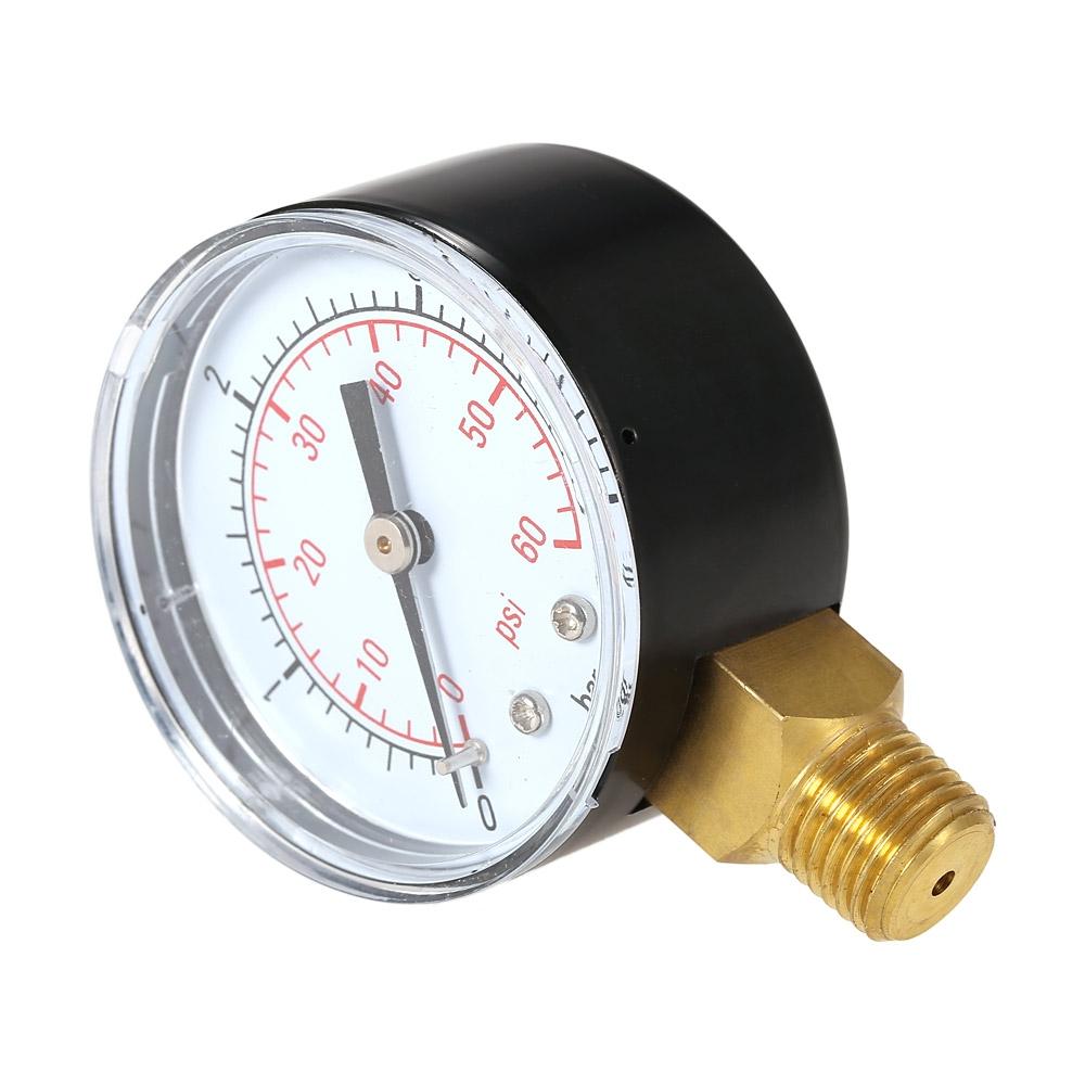 Shockproof Hydraulic Pressure Gauge for Pool Filters - Stainless Steel
