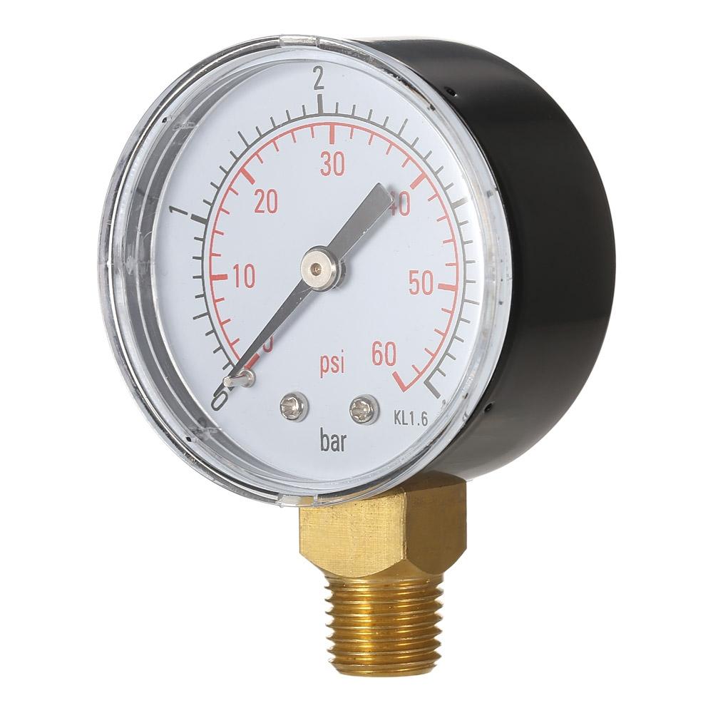 Shockproof Hydraulic Pressure Gauge for Pool Filters - Stainless Steel