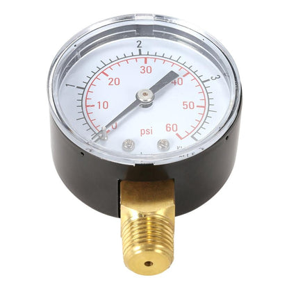 Shockproof Hydraulic Pressure Gauge for Pool Filters - Stainless Steel