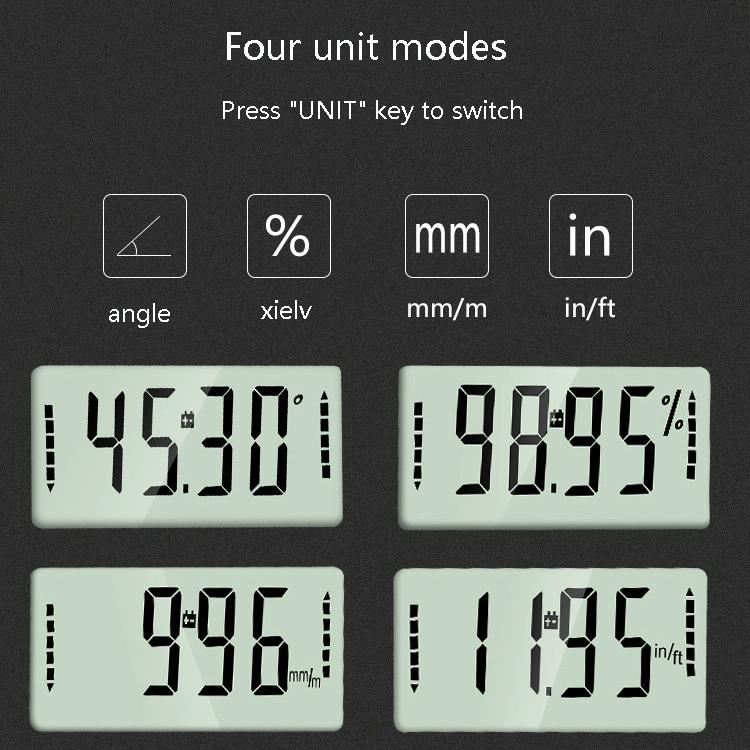Digital Inclinometer Protractor with Magnetic Angle Ruler