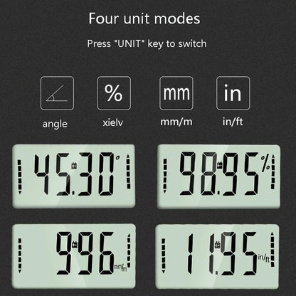 Digital Inclinometer Protractor with Magnetic Angle Ruler