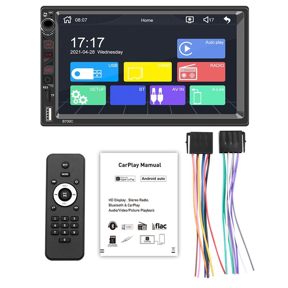 7 Inch Hd Car Mp5 Player With Wired Carplay Fm Bluetooth & Tf Card