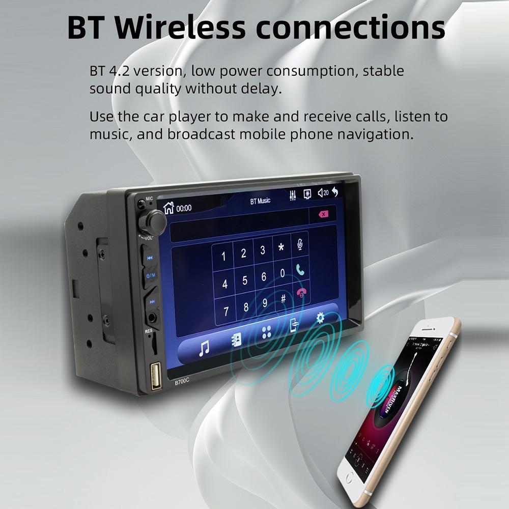 7 Inch Hd Car Mp5 Player With Wired Carplay Fm Bluetooth & Tf Card