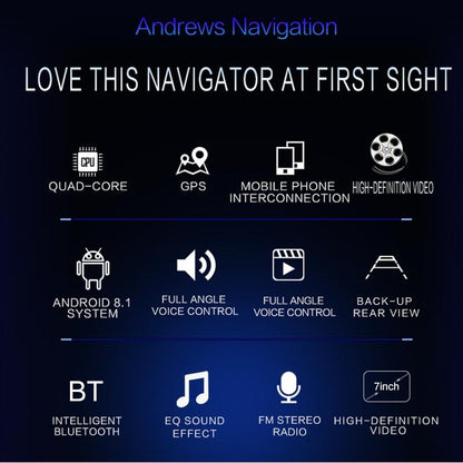 7 Inch Hd Foldable Car Android Radio Receiver Fm / Bluetooth / Tf / Gps / Phone Link / Wifi 1Gb + 32Gb
