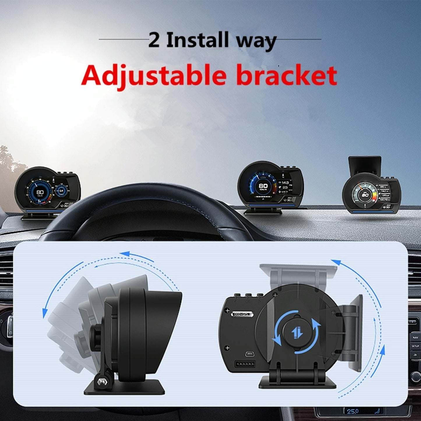 Car Hud Head Up Display Obd Gps Driving Computer Code Table