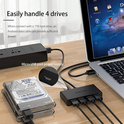 4-Port Usb 3.0 Hub With 100Cm Cable