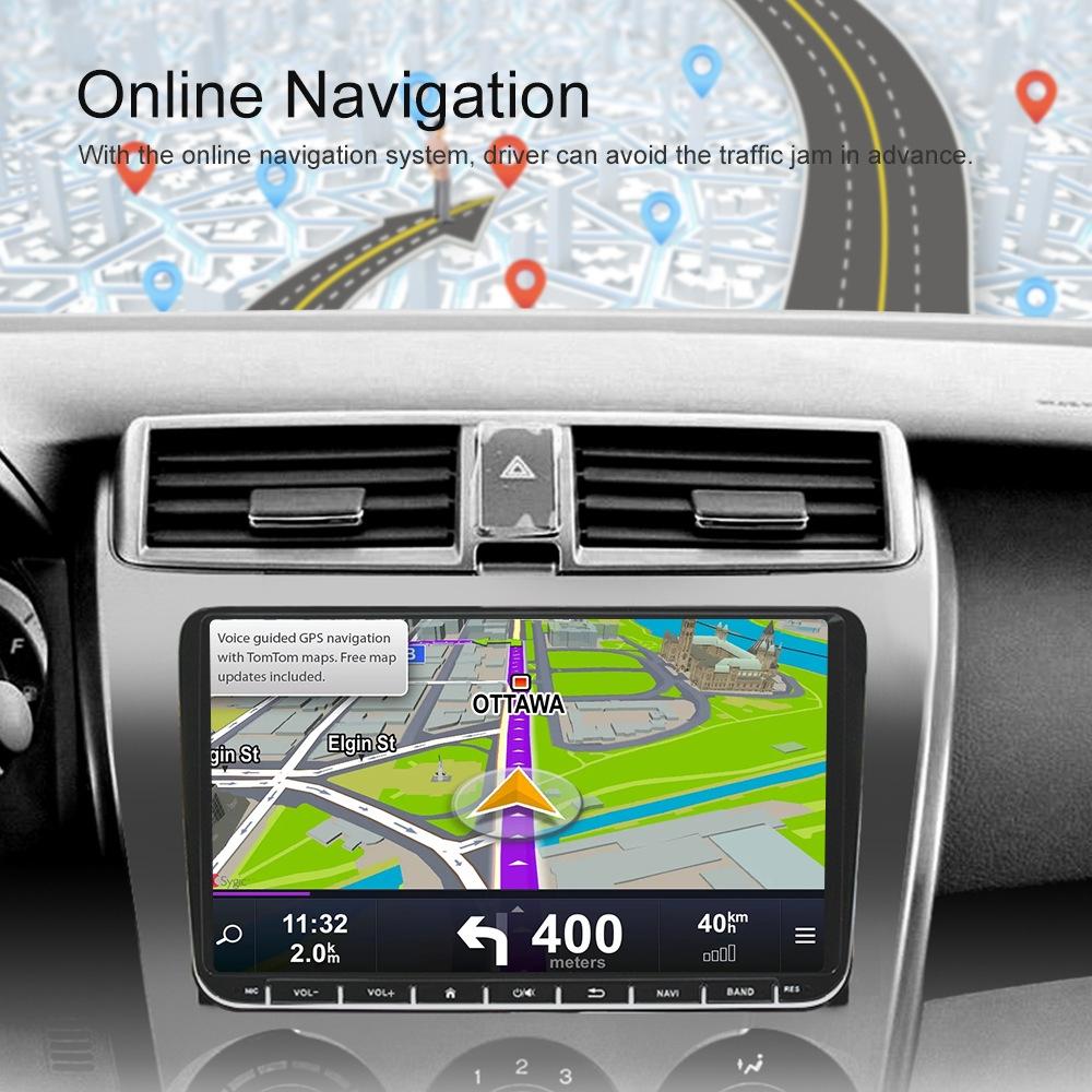 9 Inch Carplay Android10.0 Navigator For Volkswagen - 1 + 16G Central Control Screen