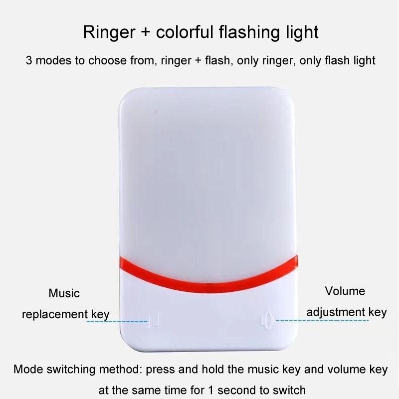 Wireless Doorbell With Remote Control And Flashing Light - Cmf1188-12