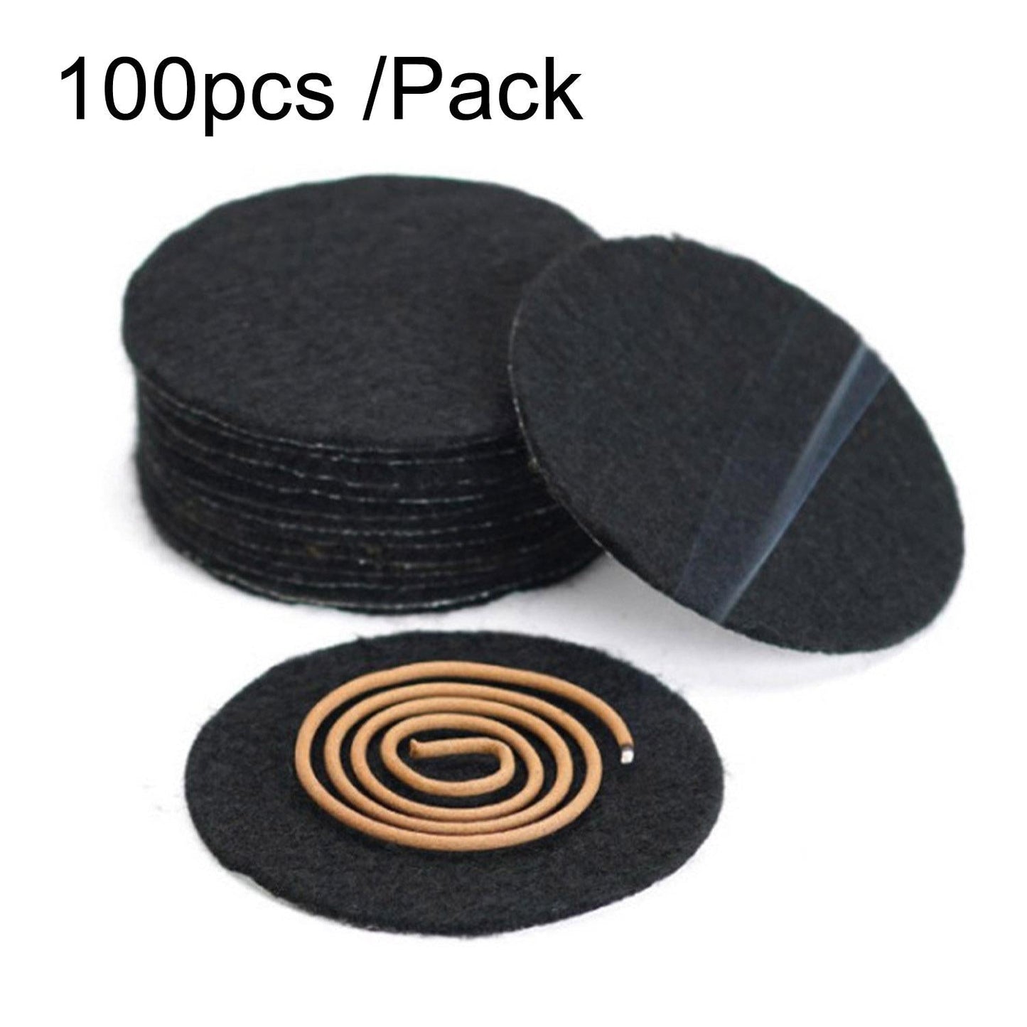 100-pack Fireproof Cotton Pads for Incense Burners and Mosquito Coils - 12Cm