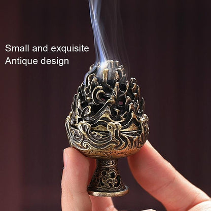 Large Vintage Copper Incense Burner - Bronze Ornament