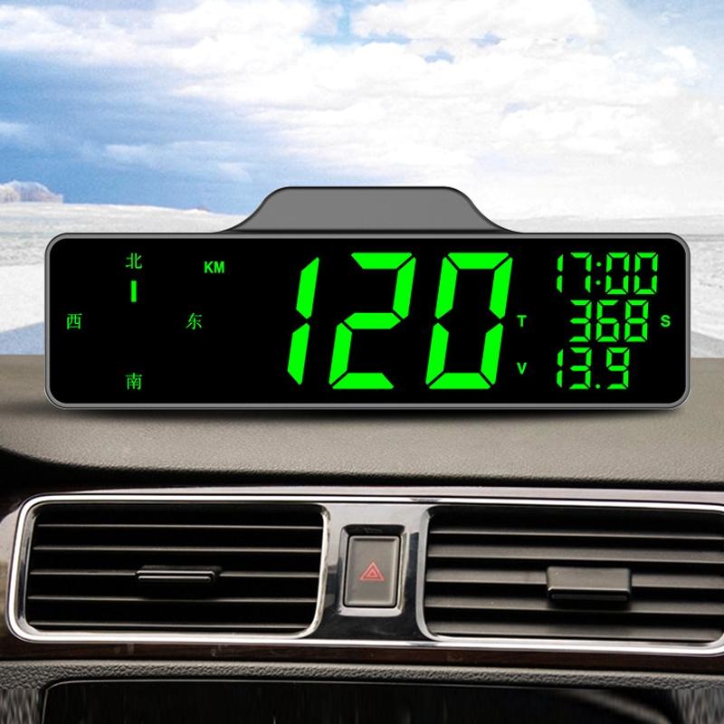 9 Inch Car Hud Gps Speedometer W / Compass Multifunction Display
