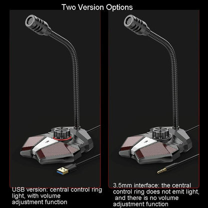 Flexible Gaming Mic With Built-In Sound Card - Jk Omni-Directional - Usb