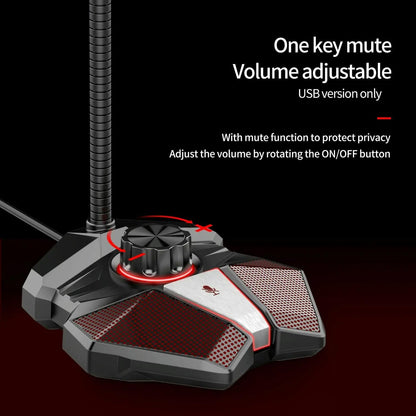 Flexible Gaming Mic With Built-In Sound Card - Jk Omni-Directional - Usb
