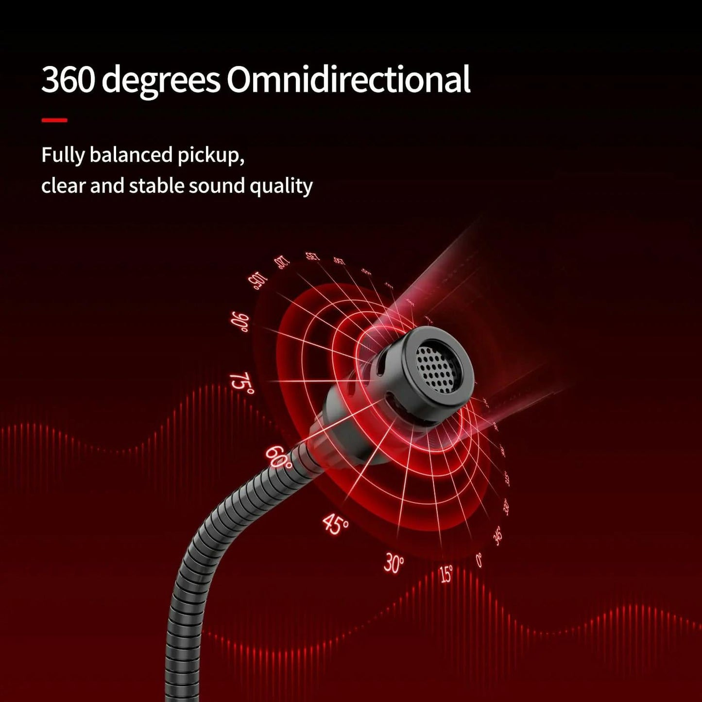 Flexible Gaming Mic With Built-In Sound Card - Jk Omni-Directional - Usb