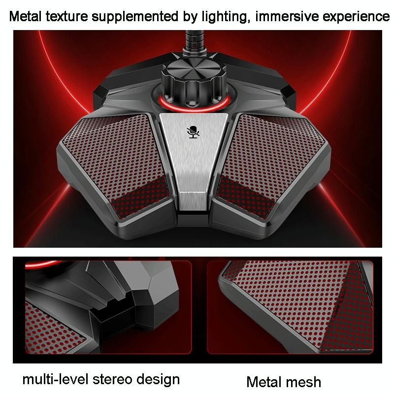Flexible Gaming Mic With Built-In Sound Card - Jk Omni-Directional - Usb