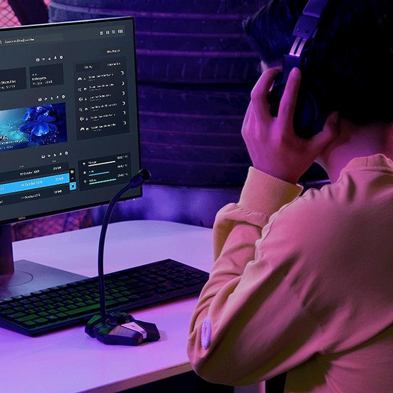 Flexible Gaming Mic With Built-In Sound Card - Jk Omni-Directional - Usb