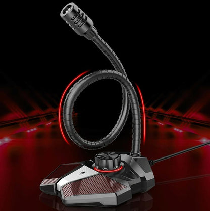 Flexible Gaming Mic With Built-In Sound Card - Jk Omni-Directional - Usb