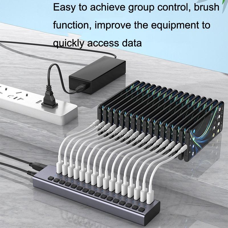 10-Port Usb3.0 Aluminum Docking Hub